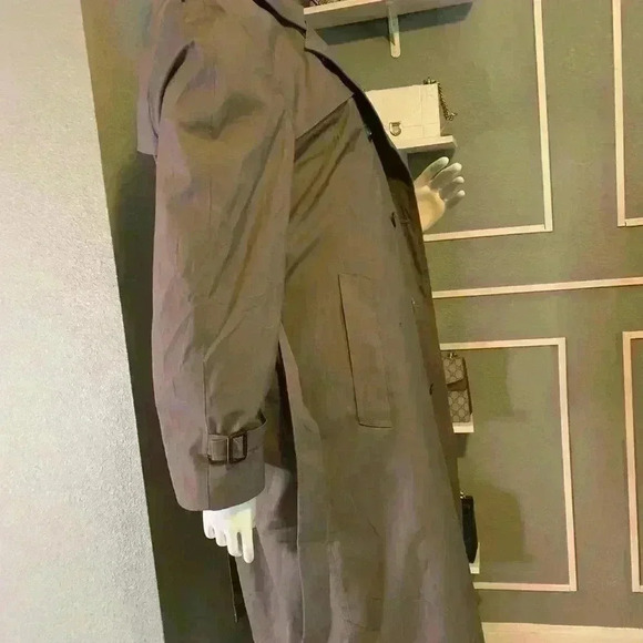 Botany 500 Trench Coat Mens Size 38 Tan Overcoat Made In USA - Picture 8 of 15